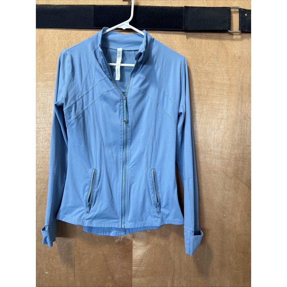 Women's Yoga Full Zip Jacket - Dusty Blue Size 8